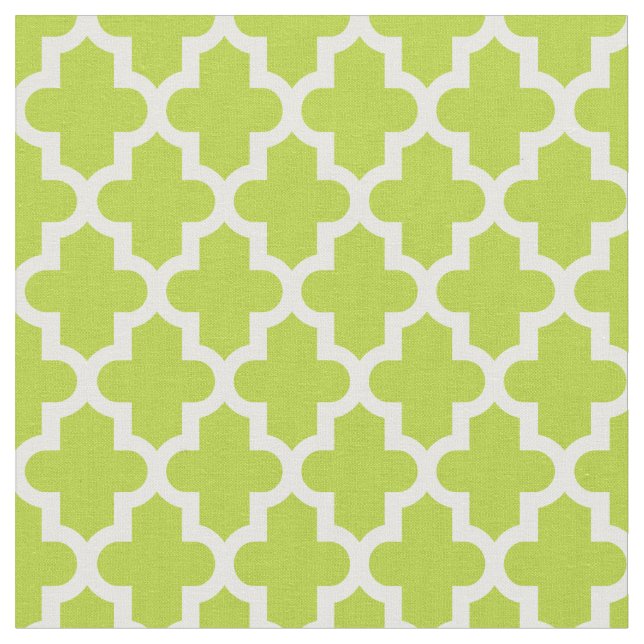 Tissu Imprimé marocain vert pomme (Fermer)