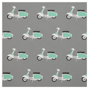 Tissu imprimé rétro par scooter par Rupert et le