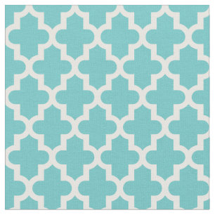 Tissu Imprimerie marocaine Turquoise