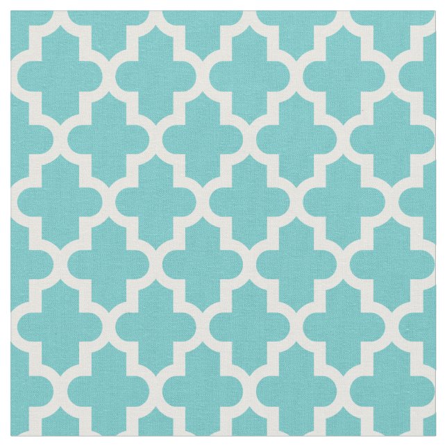 Tissu Imprimerie marocaine Turquoise (Fermer)