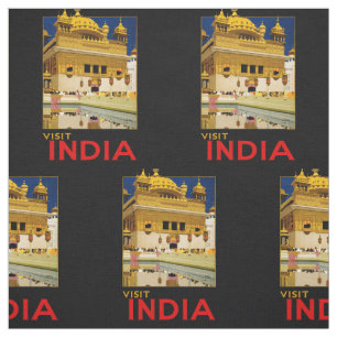 Tissu Inde affiche voyage art vintage indien