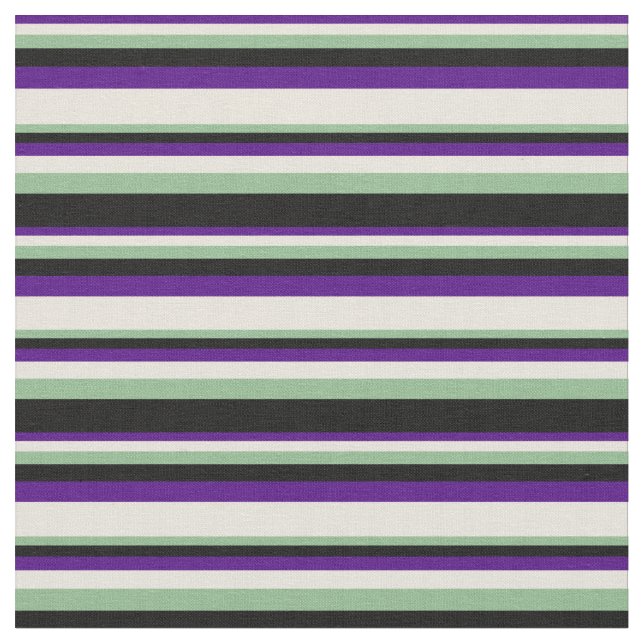 Tissu Indigo, Beige, Vert mer foncée et Noir (Fermer)