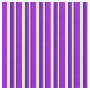 Tissu Indigo, Crème à la menthe et Motif violet foncé