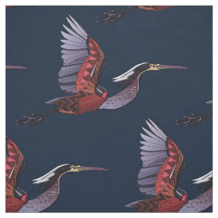 Tissu indigo d'Agami héron