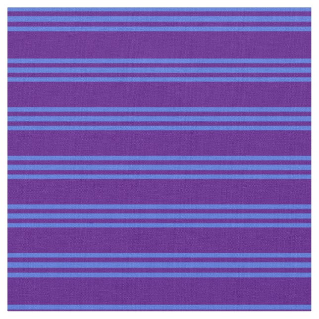 Tissu Indigo et Royal Blue Motif de Stripes (Fermer)