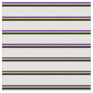 Tissu Indigo, Khaki foncé, Grille de crème noire et de m