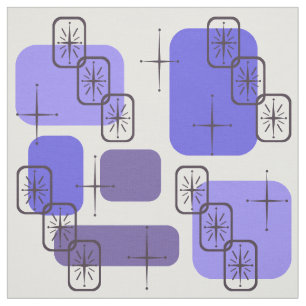 Tissu Indigo moderne du milieu du siècle