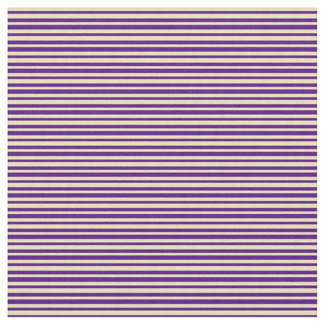 Tissu Indigo & Tan Lines/Stripes Motif (Fermer)
