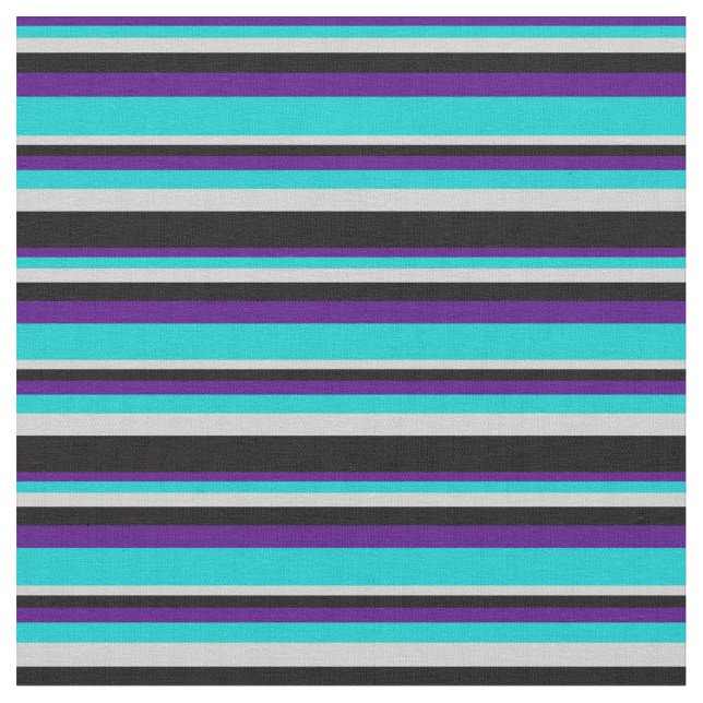 Tissu Indigo, Turquoise foncé, gris clair et noir (Fermer)