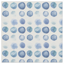 Indigo Watercolor Circles Fabric par Margaret Juul