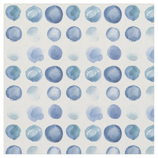Tissu Indigo Watercolor Circles Fabric par Margaret Juul (Fermer)