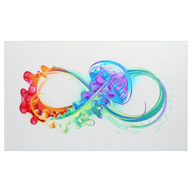 Tissu Infinité avec la méduse arc-en-ciel (Yard)