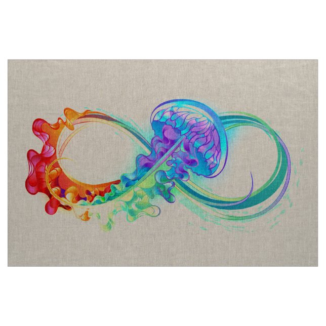 Tissu Infinity avec Rainbow Jellyfish (Yard)