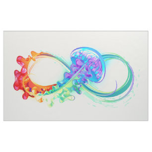 Tissu Infinity avec Rainbow Jellyfish