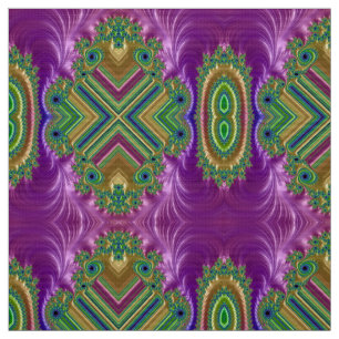 Tissu INHABITUEL ! ~ Vert rose bleu orange 3D