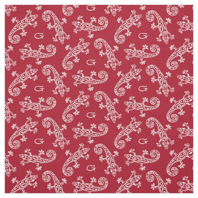 Tissu initial personnalisé à motif de reptile Geck (Échantillon)