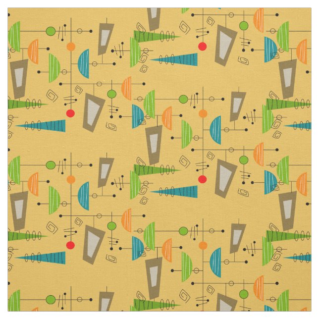 Tissu inspiré atomique moderne 29 de la moitié du (Échantillon)