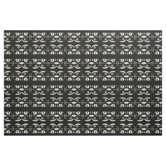 Tissu Inspiré primitif noir et blanc >Tissu de coton