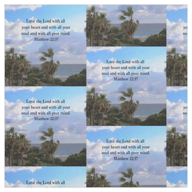 TISSU INSPIRING MATTHEW 22:37 SCRIPTURE VERSE (Échantillon)