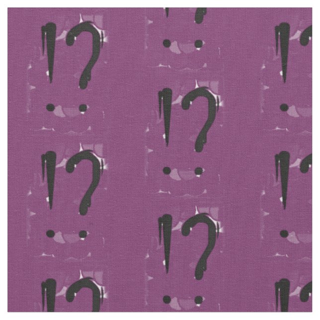 Tissu "Interrobangy" - dans le pourpre (Fermer)