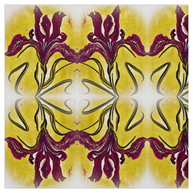Tissu Iris à l'ombre blanche (Échantillon)