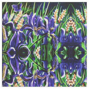 Tissu Iris et abeilles
