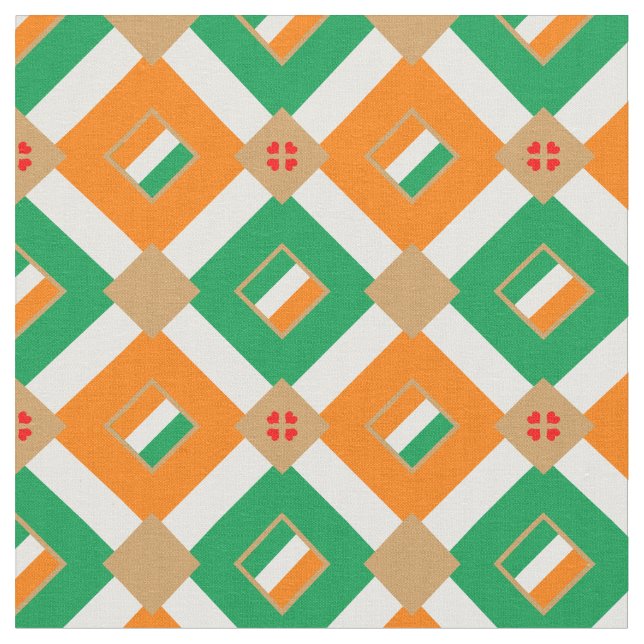 Tissu Irish Flag et Irlande Mode tissus branchés (Fermer)