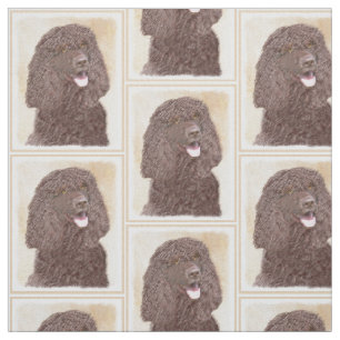 Tissu Irish Water Spaniel Peinture - Original Dog Art