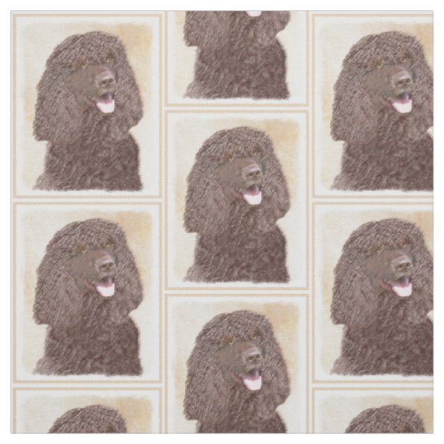Tissu Irish Water Spaniel Peinture - Original Dog Art (Échantillon)