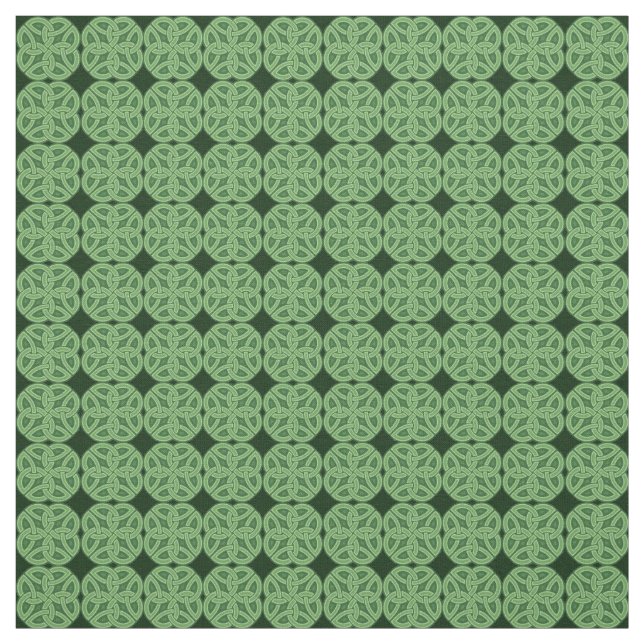 Tissu irlandais celtique vert de noeud (Échantillon)