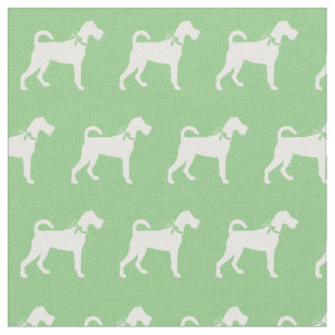 Tissu Irlandais Terrier Chien Silhouette Animal Sage Gre