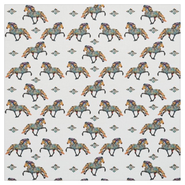 Tissu Islandais Horse Pop Art (Échantillon)