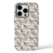 Tissu ivoire neutre-Look iPhone Coque dur