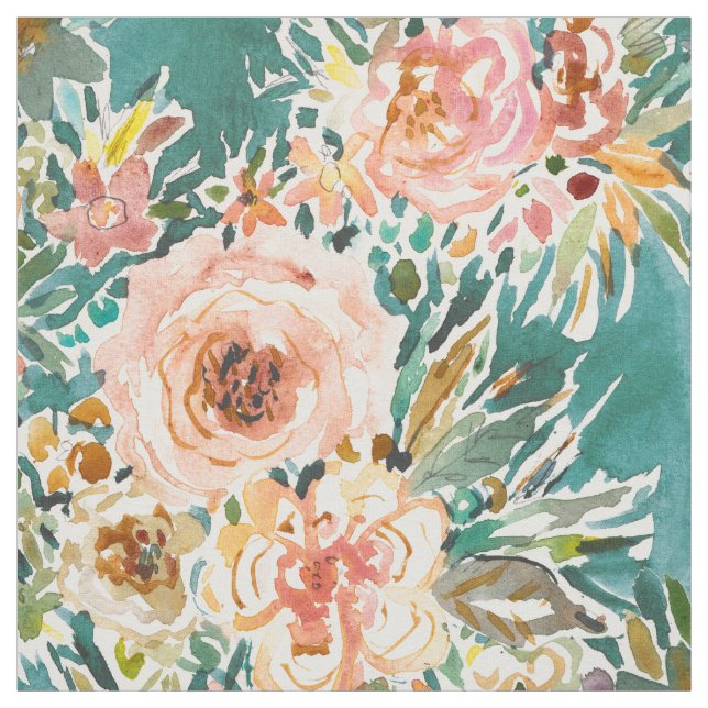 Tissu Ivrogne d'EXUBÉRANCE floral (Échantillon)
