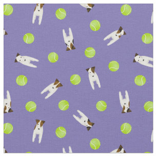 Tissu Jack Russell Terrier chiens avec balles de tennis 