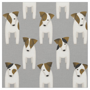 Tissu Jack Russell Terriers bons chiens en attente