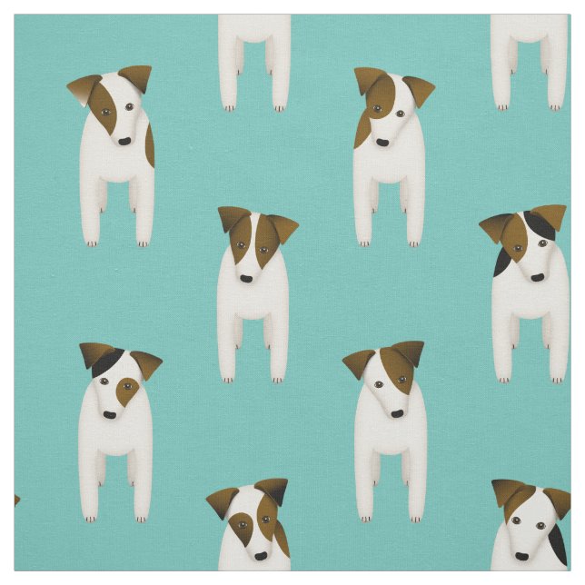 Tissu Jack Russell Terriers chiens mignons motif (Échantillon)