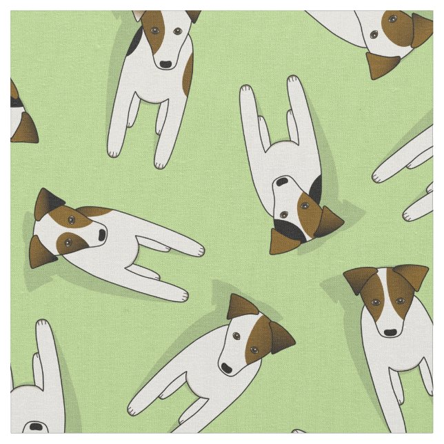 Tissu Jack Russell Terriers Monnaie motif ou N'IMPORTE Q (Fermer)