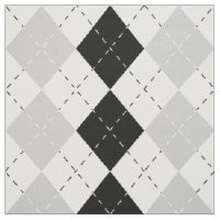 Jacquard blanc et gris noir