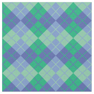Tissu Jacquard bleu-vert
