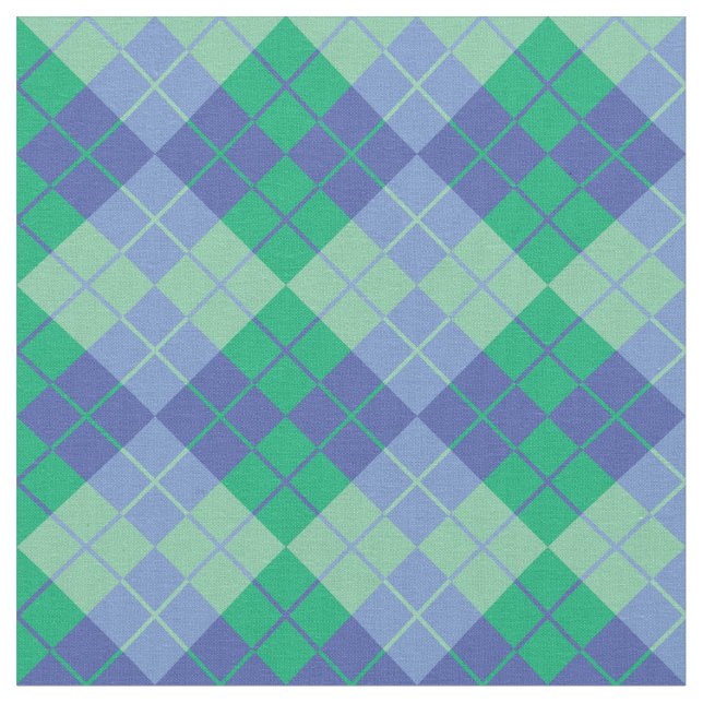 Tissu Jacquard bleu-vert (Fermer)