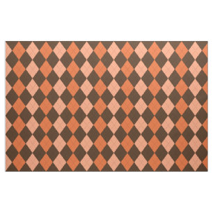 Tissu Jacquard d'automne rétro orange et Brown