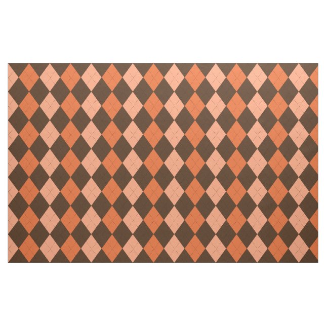 Tissu Jacquard d'automne rétro orange et Brown (Fat Quarter)