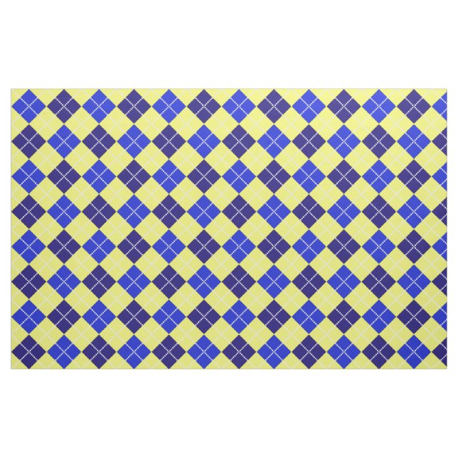 Tissu Jacquard de bleu et d'or (Fat Quarter)