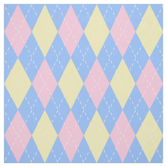Tissu Jacquard jaune bleu pastel Motif (Échantillon)