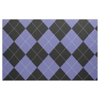 Tissu Jacquard Motif Périwinkle Bleu pourpre Noir Blanc