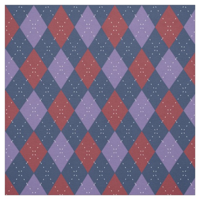 Tissu Jacquard Motif violet et rouge (Échantillon)