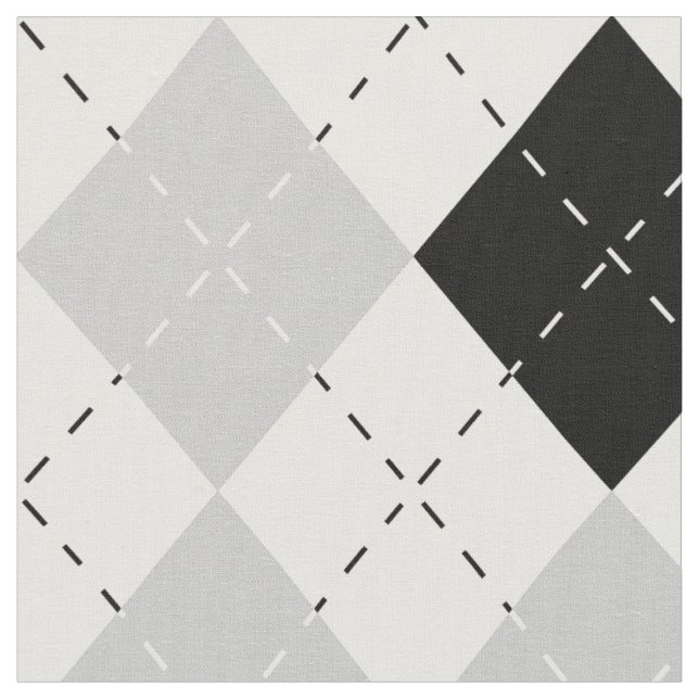 Tissu Jacquard noir blanc et gris (Fermer)