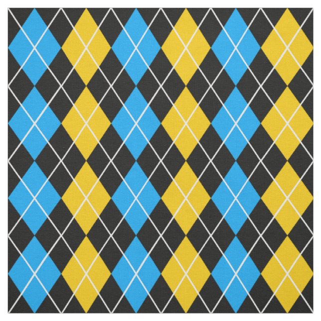 Tissu Jacquard noir jaune Design diamant (Échantillon)