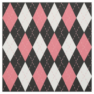 Tissu Jacquard noir rose Motif